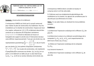 Première page de Mathématiques Tle C — 1er devoir surveillé, 1er semestre (2018-2019) · CEG1 Covè