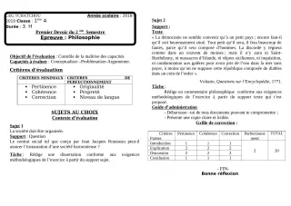 Première page de Philosophie 2nde A, 2nde B, 2nde D — 1er devoir surveillé, 2e semestre (2018-2019) · CEG Tchatchou