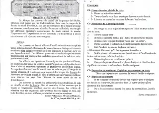Première page de Français 4e, 4e ML, 3e, 3e ML — Composition (2018-2019) · CEG Gbegourou