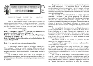 Première page de Devoir surveillé de FRANCAIS — Tle A1, Tle A2, Tle B, Tle C, Tle D — CEG1 Covè (2018)