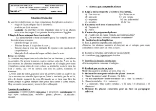 Première page de Espagnol 4e ML — 2e devoir surveillé, 1er semestre (2018-2019) · CEG Banikanni