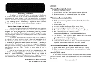 Première page de Français 4e, 4e ML — 1er devoir surveillé, 2e semestre (2018-2019) · ceg ouenou