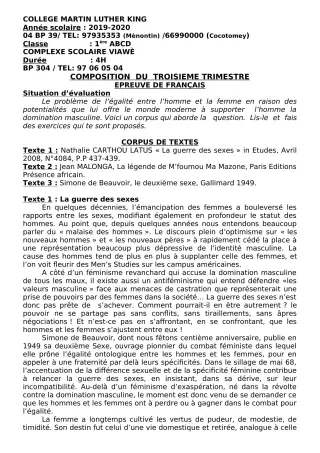 Première page de Français 6e, 5e, 4e, 4e ML, 3e, 3e ML, 2nde A, 2nde A1, 2nde A2, 2nde B, 2nde C, 2nde D, 1ère A, 1ère A1, 1ère A2, 1ère B, 1ère C, 1ère D, Tle A, Tle A1, Tle A2, Tle B, Tle C, Tle D — Composition, 3e