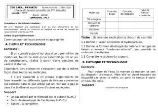 Première page de PCT 4e — Devoir surveillé, 2e semestre (2019-2020) · CEG BAKA