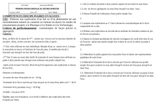 Première page de PCT 4e — 1er devoir surveillé, 2e semestre (2018-2019) · CEG Gando
