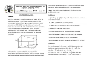 Première page de Mathématiques 2nde D — 1er devoir surveillé, 1er semestre (2017-2018) · CEG1 Covè