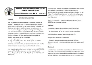 Première page de Mathématiques Tle D — 1er devoir surveillé, 1er semestre (2017-2018) · CEG1 Covè