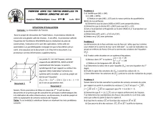 Première page de Mathématiques 1ère D — 1er devoir surveillé, 1er semestre (2017-2018) · CEG1 Covè