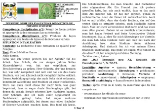 Première page de Allemand 2nde A — 2e évaluation sommative, 1er semestre (2019-2020) · CEG GBESSOU