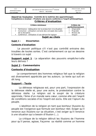 Première page de Philosophie 2nde A1, 2nde A2, 2nde B, 2nde C, 2nde D, 1ère A2, 1ère B, 1ère C, 1ère D, Tle C, Tle D — 1er devoir surveillé (2020-2021) · CEG 1 Agatogbo