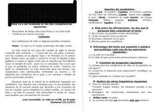 Première page de Devoir surveillé de ESPAGNOL — 1ère A2 — LJF-B/A (2018)