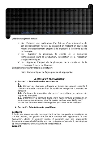 Première page de PCT 1ère D — 2e devoir surveillé, 1er semestre (2021-2022) · CEG ZONGO