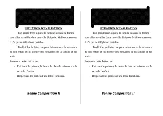 Première page de Français 5e — 1er devoir surveillé, 1er semestre (2018-2019) · ceg ouenou