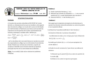 Première page de Mathématiques Tle A1, Tle A2, Tle B — 1er devoir surveillé, 1er semestre (2017-2018) · CEG1 Covè