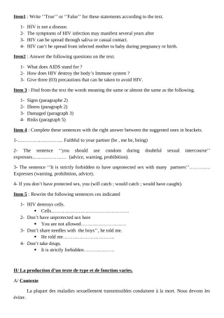 Première page de Devoir surveillé de ANGLAIS — 6e, 5e, 4e, 4e ML, 2nde A & B, 2nde C, 2nde D, 1ère A & B, 1ère C, 1ère D, Tle A1, Tle A2, Tle B, Tle C, Tle D — CEG SEKANDJI (2019)