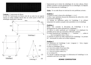 Première page de Mathématiques 6e — 1er devoir surveillé, 1er semestre (2020-2021) · CEG ZONGO