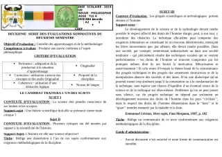 Première page de Philosophie Tle A1, Tle A2 — 2e évaluation sommative, 2e semestre (2019-2020) · CEG GBESSOU