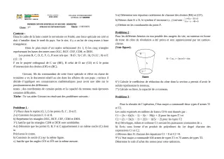Première page de Mathématiques 3e — 1er devoir surveillé, 2e semestre (2022-2023) · CEG SEKERE