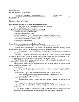 Première page de Espagnol Tle A2 — 2018-2019 · CEG BOUCA