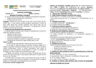 Première page de Espagnol 4e — 1er devoir surveillé, 2e semestre (2022-2023) · CEG SEKERE