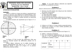 Première page de Mathématiques 6e — 1er devoir surveillé, 1er semestre (2017-2018) · CEG1 Covè