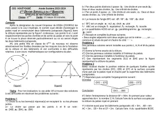 Première page de Mathématiques 6e — 2e devoir surveillé (2023-2024) · CPEG LA PAIX