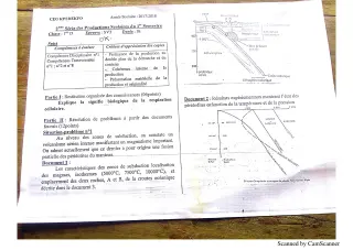 Première page de SVT 1ère D — 2e production scolaire, 1er semestre (2017-2018) · CEG KPEDEKPO
