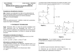 Première page de PCT 2nde D — 2e devoir surveillé, 2e semestre (2018-2019) · CEG Karimama