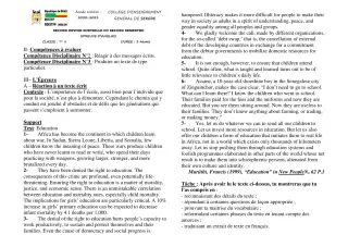Première page de Anglais Tle A2 — 2e devoir surveillé, 2e semestre (2020-2021) · CEG SEKERE