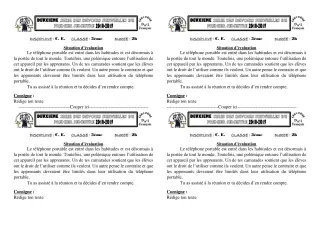 Première page de Français 3e, 3e ML — 2e devoir surveillé, 1er semestre (2018-2019) · CEG1 Covè