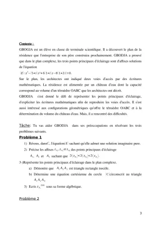 Première page de Devoir surveillé de MATHS GENE — Tle D — CEG2 ABOMEY - CALAVI (CEG ZOCA) (2018)