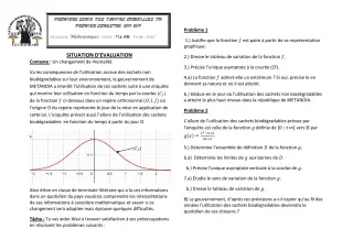 Première page de Mathématiques Tle A1, Tle A2 — 1er devoir surveillé, 1er semestre (2018-2019) · CEG1 Covè