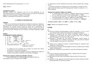 Première page de PCT 1ère D — Devoir surveillé, 2e trimestre (2018-2019) · CEG Albarika