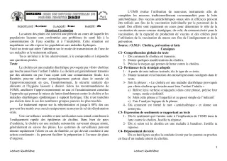 Première page de Français 4e, 4e ML — 2e devoir surveillé, 1er semestre (2018-2019) · CEG1 Covè