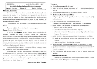 Première page de Français 6e — 1er devoir surveillé (2020-2021) · CEG SEKERE