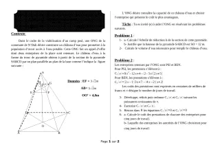 Première page de Mathématiques 3e — 1er devoir surveillé, 2e semestre (2018-2019) · CEG 2 N'DALI