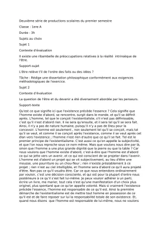 Première page de Philosophie 1ère A, 1ère A1, 1ère A2 — 2e production scolaire, 1er semestre (2022-2023) · CEG1 Ikpinlè