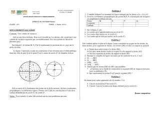 Première page de Mathématiques 6e — 2e devoir surveillé, 1er semestre (2021-2022) · CEG SEKERE