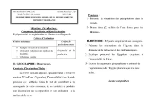 Première page de Histoire-Géographie 2nde C, 2nde D — 2e devoir surveillé, 2e semestre (2019-2020) · CEG Banikanni