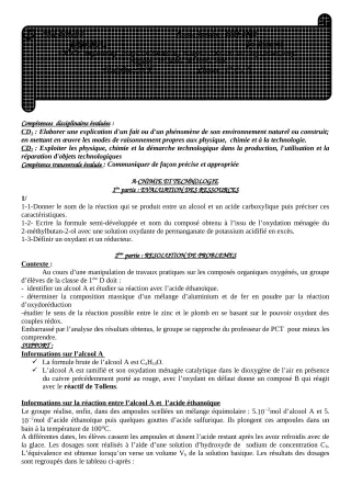 Première page de PCT 1ère C, 1ère D — 1er devoir surveillé, 2e semestre (2021-2022) · CEG ZONGO