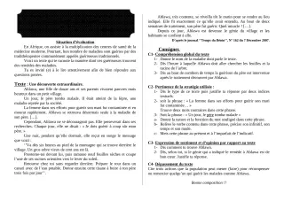 Première page de Français 6e — 1er devoir surveillé, 2e semestre (2018-2019) · ceg ouenou
