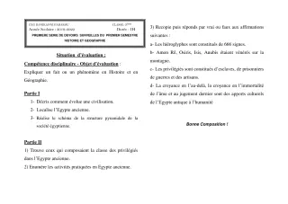 Première page de Histoire-Géographie 5e — 1er devoir surveillé, 1er semestre (2019-2020) · CEG Banikanni
