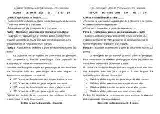 Première page de SVT Tle C — Devoir surveillé (2019-2020) · CPEG Roger LAFIA