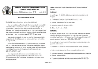 Première page de Mathématiques Tle C — 1er devoir surveillé, 1er semestre (2017-2018) · CEG1 Covè