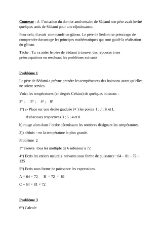 Première page de Devoir surveillé de MATHS GENE — Tle HR — LT - POBE (2021)