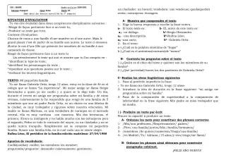 Première page de Espagnol 4e — 2e devoir surveillé, 1er semestre (2020-2021) · CEG SEKERE