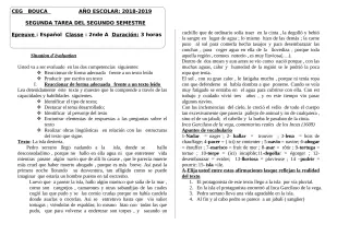 Première page de Espagnol 2nde A2 — 2018-2019 · CEG BOUCA