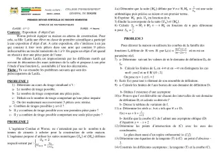 Première page de Mathématiques 1ère D — 1er devoir surveillé, 2e semestre (2021-2022) · CEG SEKERE