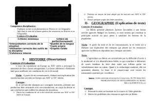 Première page de Histoire-Géographie 3e, 3e ML — 1er devoir surveillé, 1er semestre (2018-2019) · ceg ouenou