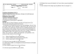 Première page de PCT 6e, 5e, 4e, 3e — 2e devoir surveillé, 2e semestre (2018-2019) · CEG Gbegourou
